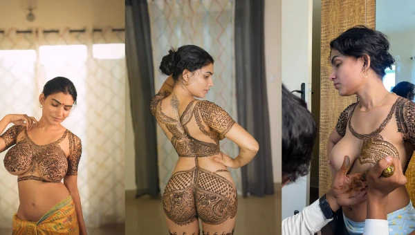 Resmi Nair Mehndi BTS 2024 Porn Video